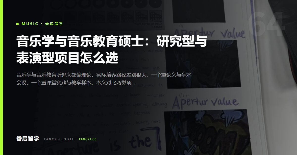 音乐学与音乐教育硕士：研究型与表演型项目怎么选